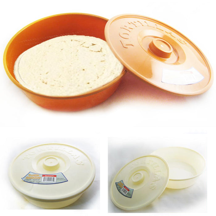 Tortilla Container Keeper Microwave Warmer 8" Round Pita Taco Warm Flatbread New