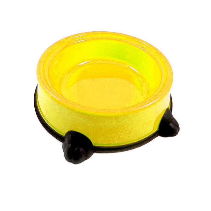 Pet Food Bowl Non Skid Feeding Dish Dog Cat Water Food Feeding Plastic Plate 9"