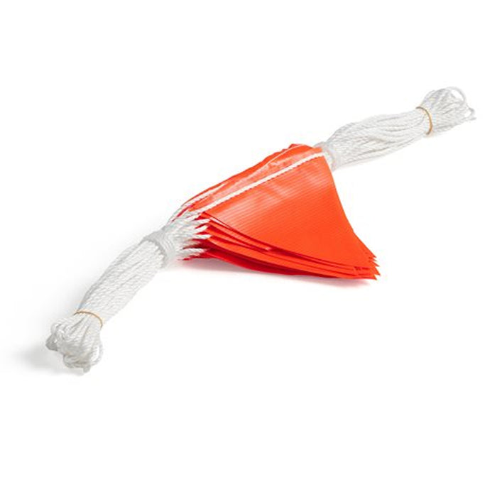98' Hi Vis Orange Flag Rope Bunting Pennant Safety Garage Sale Sport Advertising