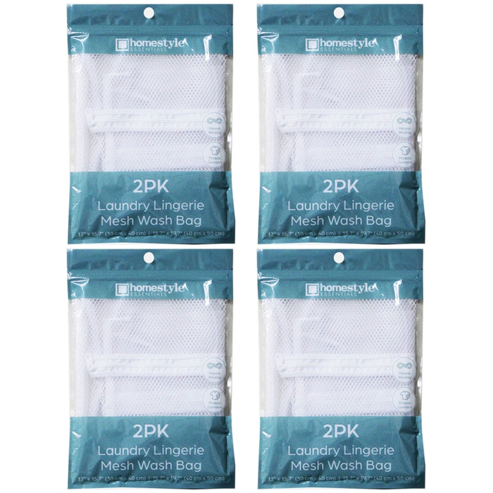 8 Pc Zippered Mesh Laundry Wash Bags Lingerie Delicates Panty Hose Bra Underwear