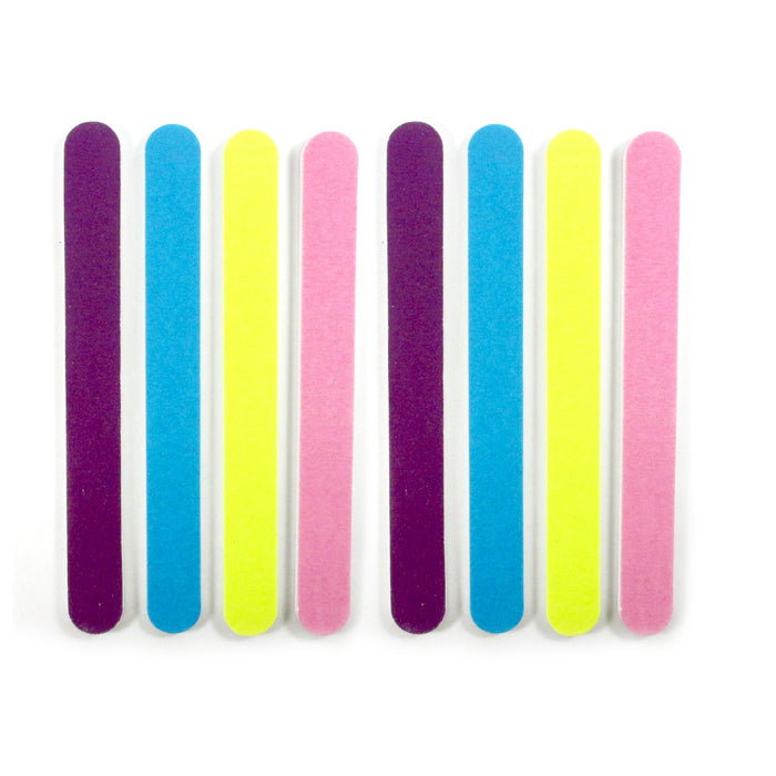 8 Pc Double Sided Nail File Emery Board Gel Manicure Pedicure Beauty Spa Files