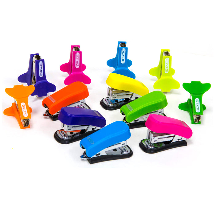 2 Sets BAZIC Fancy Stapler Refill Staples Remover Paper Office Desktop Standard