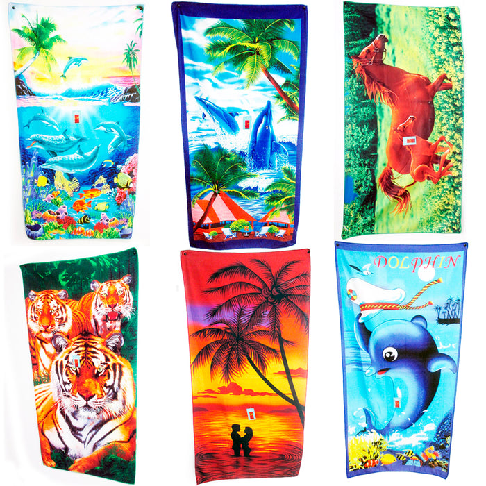 6 Jumbo Beach Pool Bath Towel Swim Absorbent Microfiber Drying Washcloth Shower
