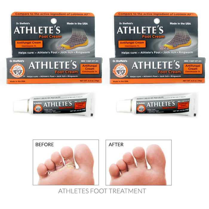 2 x Anti-Fungal Cream for Athletes Foot Antifungal 0.5 oz Ringworm Jock Itch