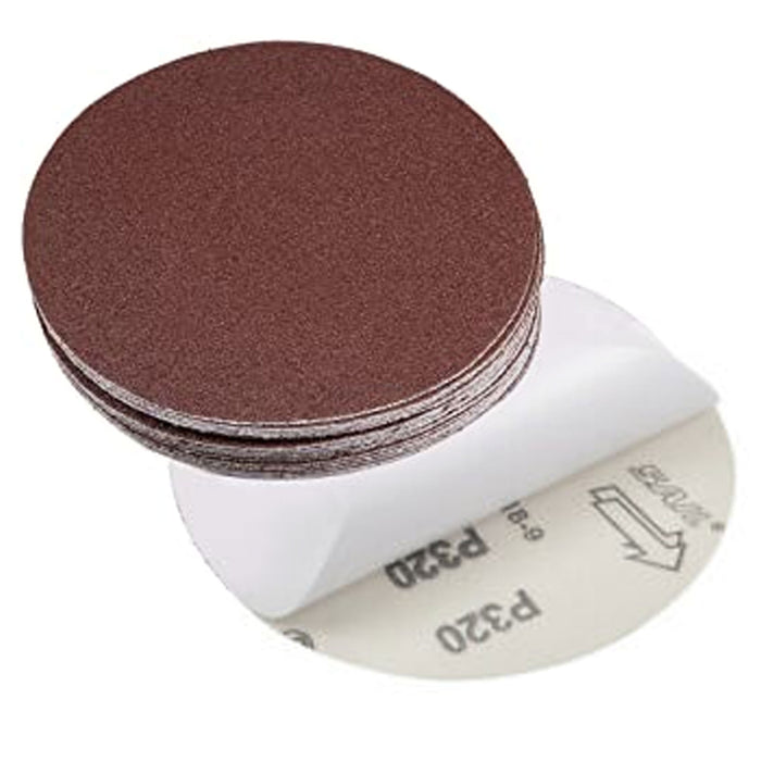 100 Pc 6" Orbital Sander Sanding Disc Sandpaper 320 Grit PSA Sticky Back Pads