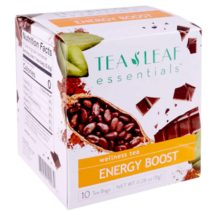 40 Ct Herbal Tea Energy Boost Cacao Husk Leaf Bags Health Wellness Natural Drink
