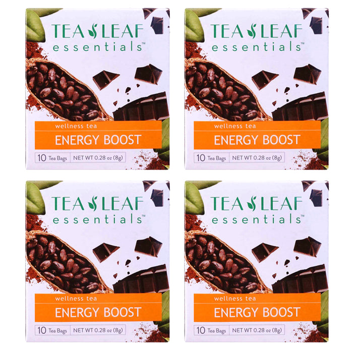 40 Ct Herbal Tea Energy Boost Cacao Husk Leaf Bags Health Wellness Natural Drink