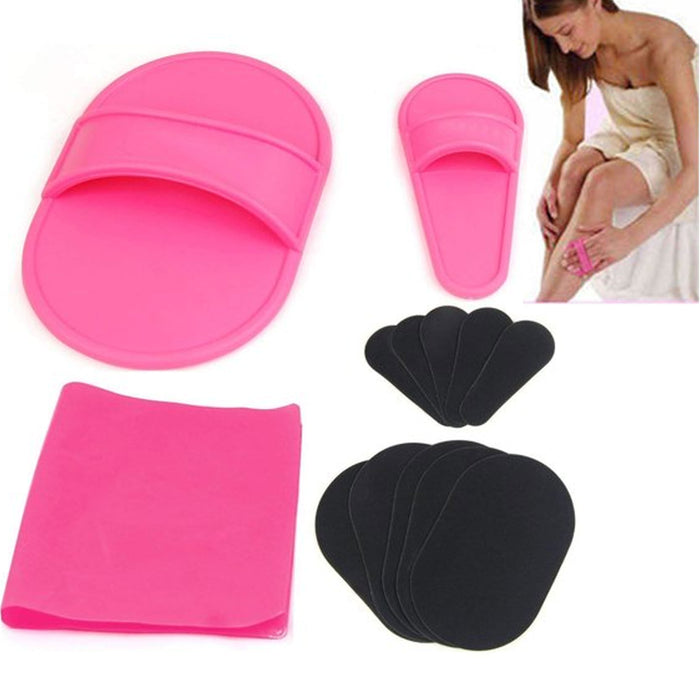 Hair Removal Set Exfoliating Kit Smooth Leg Skin Pad Arm Face Upper Lip Remover