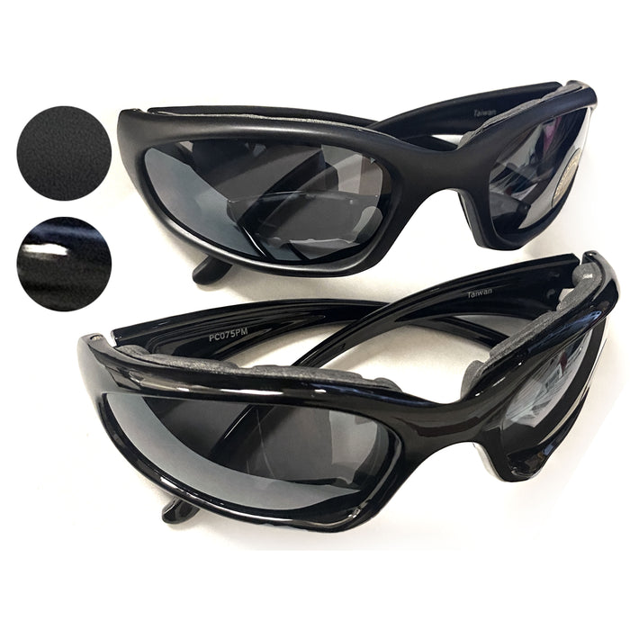 1 Wind Resistant Motorcycle Riding Sunglasses UV Day Sports Glasses Foam Padded