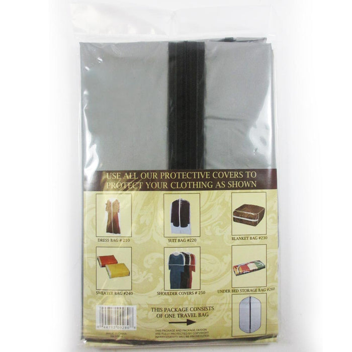 10 Garment Storage Bag 40" Grey Plastic Dustproof Clothes Gown Suit Travel Cover