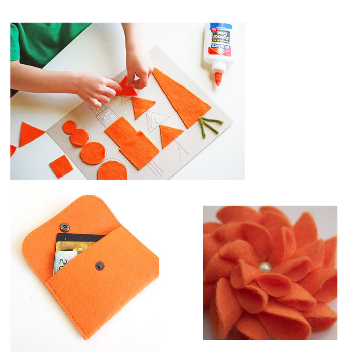2 Felt Sheet Thick Solid 19.5"x28" Nonwoven Fabric Heavy Duty Arts