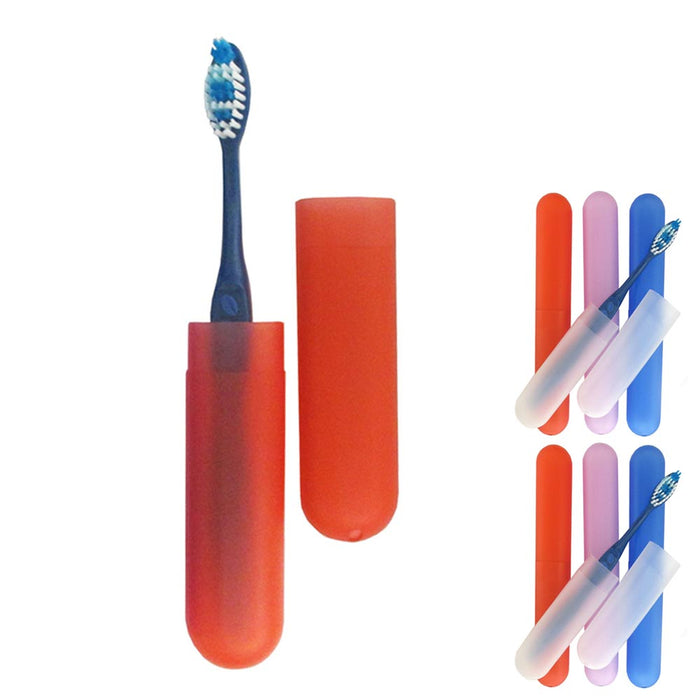 8 Pc Travel Toothbrush Case Portable Breathable Holder Camping Home Plastic New