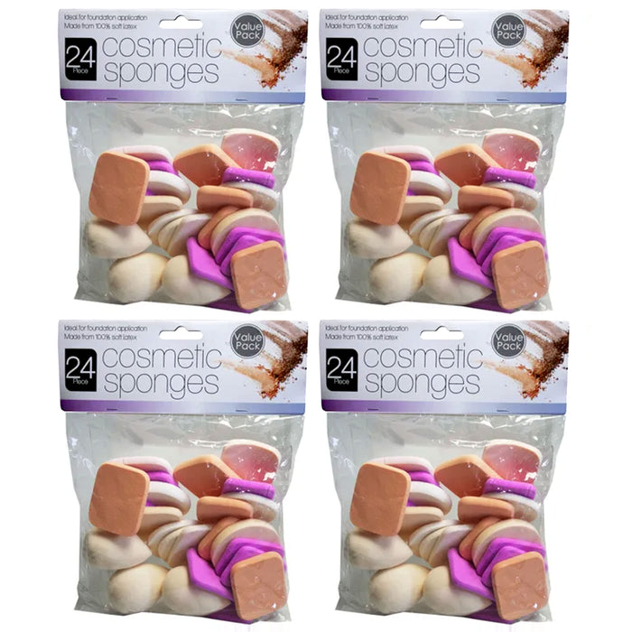 96 Assorted Make Up Sponge Foam Pads Blender Applicator Foundation Powder Puff