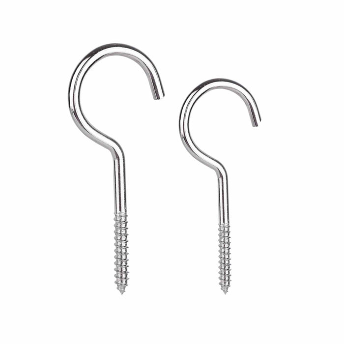 56 Hooks Screw In Steel Utility Hook Ceiling Picture Frame Plant Hanging 3"-2.5"
