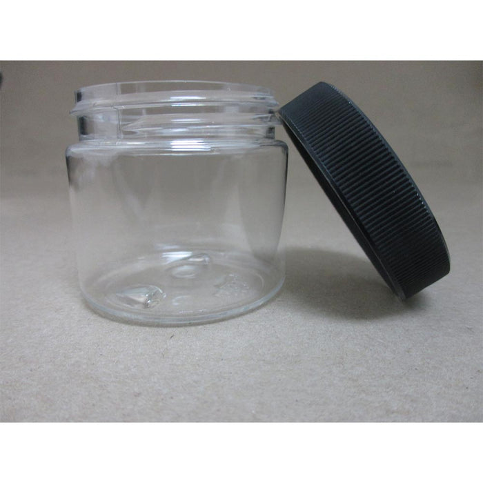 6 PET Plastic 2 Oz Empty Clear Containers Cosmetic Jars Cap Creams Makeup Travel