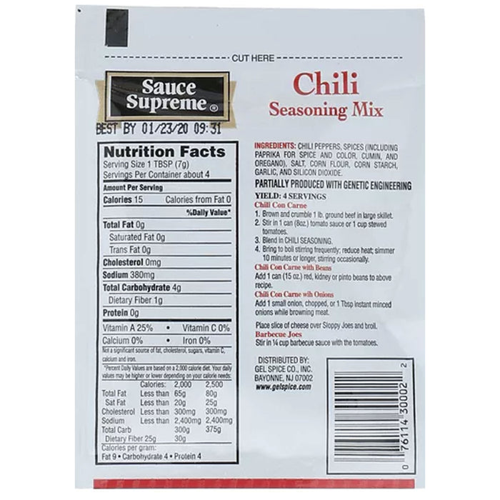 10 X Chili Seasoning Mix Spice Powder Packet Flavor Beef Taco Meat Sauce Supreme