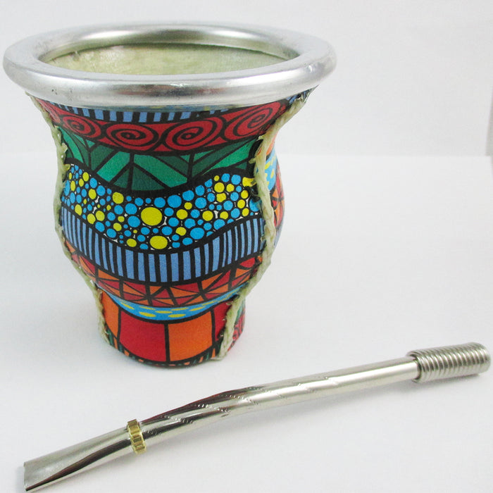 Argentina Mate Gourd Tea Glass Cup Thick Bombilla Straw Diet Drink Kit Set 2579