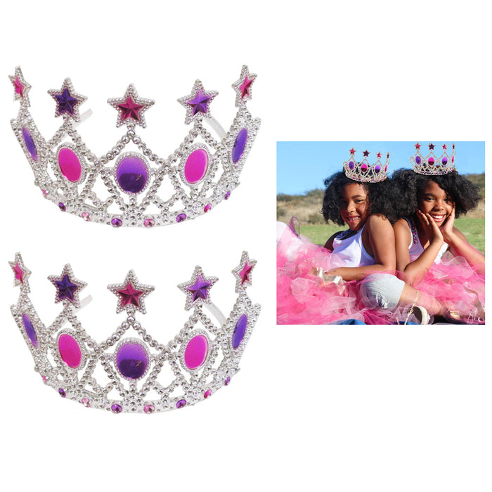 2 Pc Children Girls Kids Cosplay Crown Princess Dress Costume Magic Party Toy