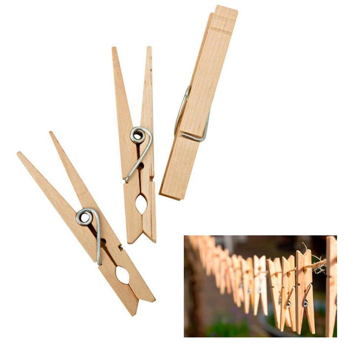 Lot Of 150 Wood Clothes Pins Laundry Wooden 2 3/4" Inch Clothespins Crafts Toys