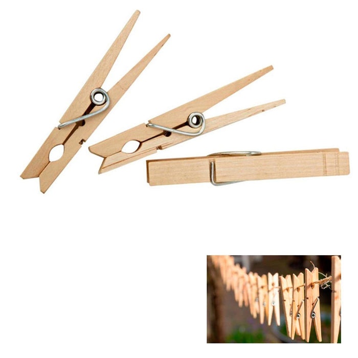 Lot Of 150 Wood Clothes Pins Laundry Wooden 2 3/4" Inch Clothespins Crafts Toys