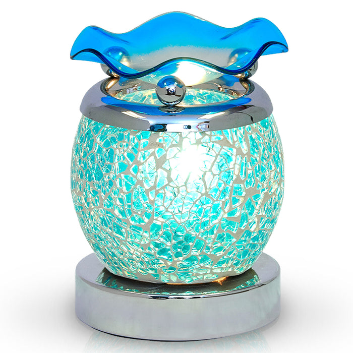 Touch Electric Wax Melt Warmer Dimmable Oil Burn Fragrance Candle Mosaic Glass
