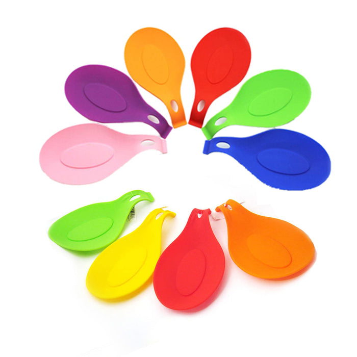 Silicone Spoon Rest Heat Resistant Kitchen Utensil Spatula Holder Cooking Tool !