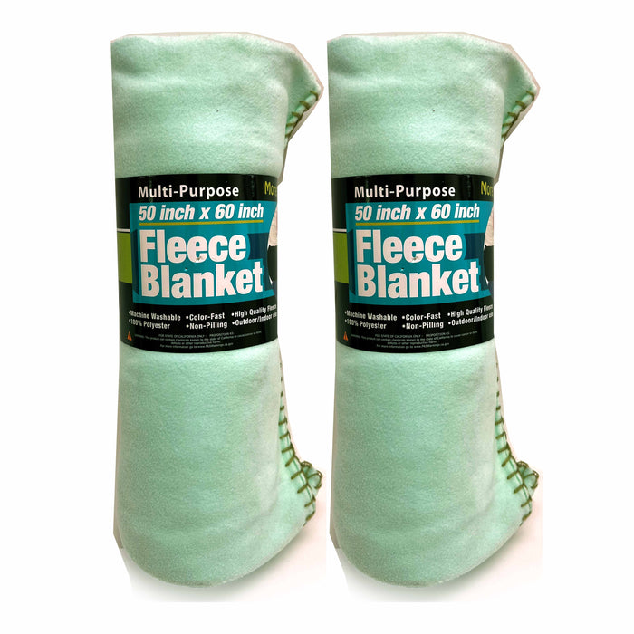 2 Large Polar Fleece Blanket Throw Super Soft Warm Winter Camping Couch Cozy 60"