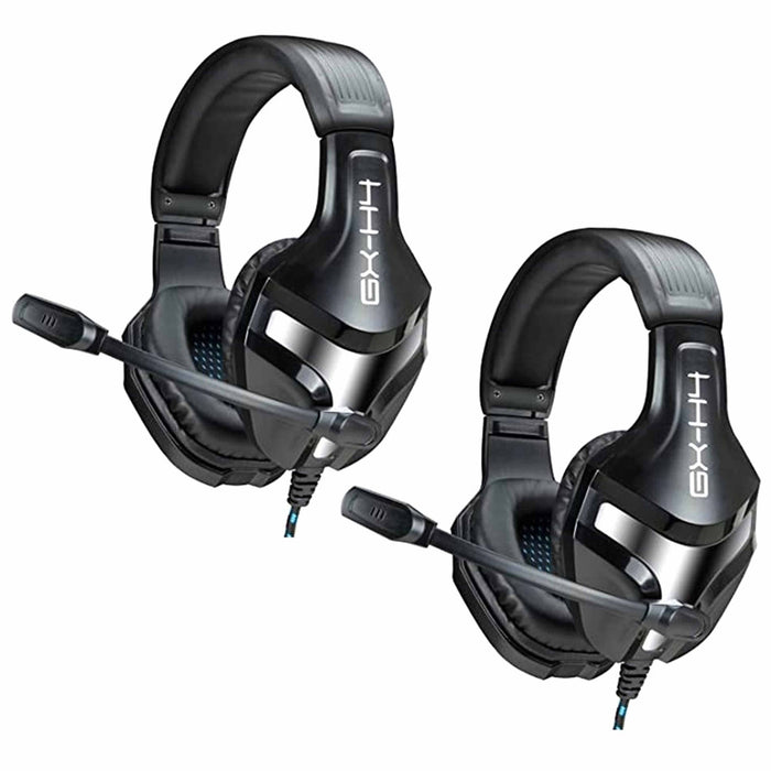 2 Gaming Headsets Mic Stereo Game Controller Noise Isolation Headphones Gamer