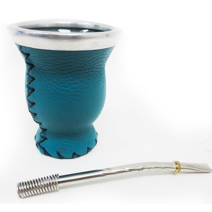 Argentina Mate Gourd Tea Glass Cup Thick Bombilla Straw Diet Drink Kit Set 32593