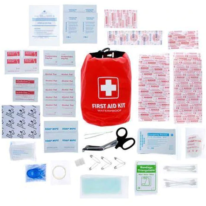 2 First Aid Kits 200 Pc Premium Medical Emergency Bag Waterproof Dry Sack Travel