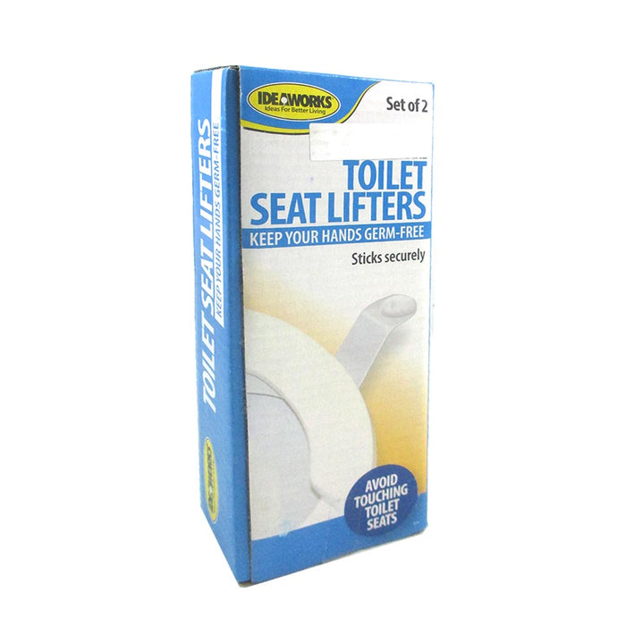 2 Toilet Seat Lifters Raise Lower Handle Hygienic Clean Lift Lower Self Adhesive