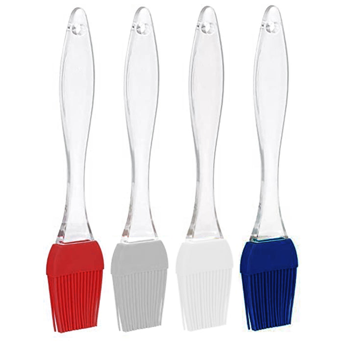 Set of 4 Silicone Basting Brush Kitchen Cooking Utensil Grilling Baking Tool New