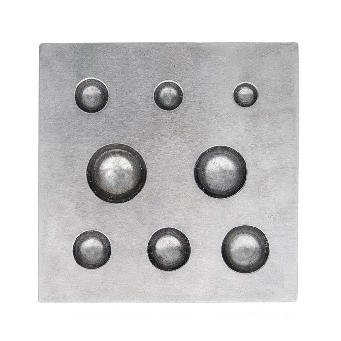 1 Steel Dapping Block 2" Square Cube Punch 18 Cavities Form Doming Jewelry Tool