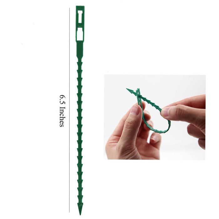 200 Plastic Plant Support Adjustable Locking Twist Ties Gardening Flexible Cable