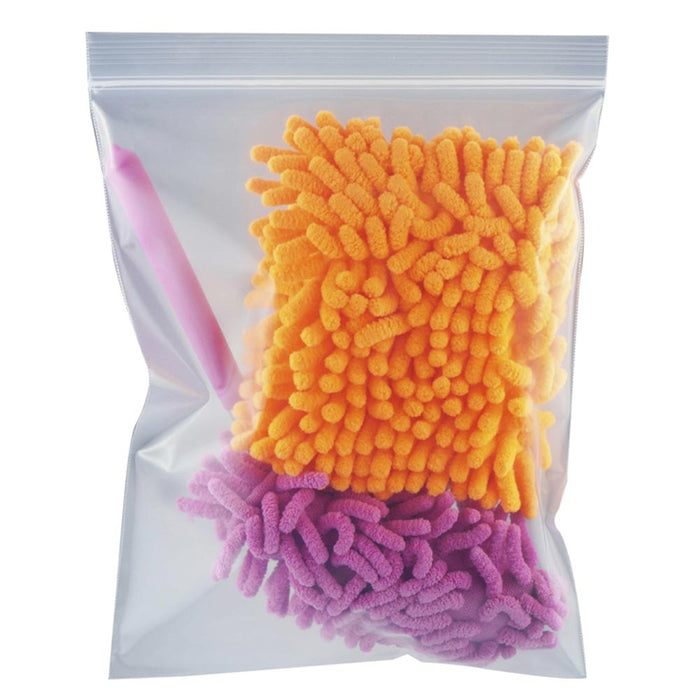 100 Pc Clear Poly Bags 2 Mil 8 x 10 Resealable Seal Lock Reclosable Zip Plastic
