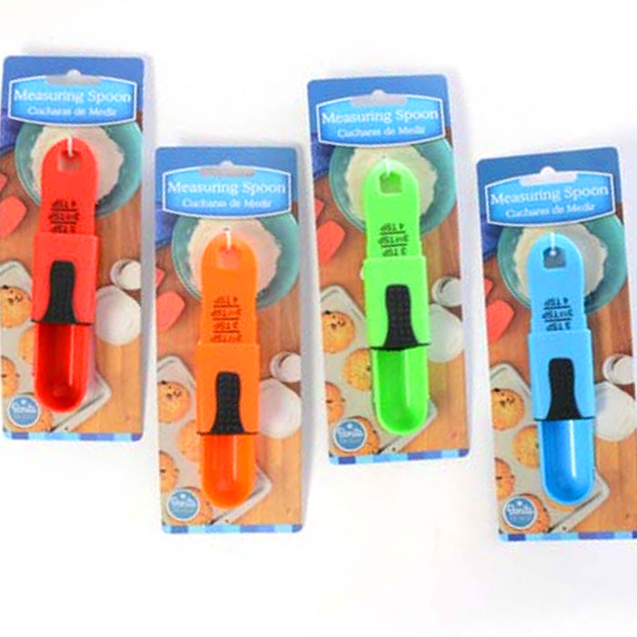 1 Adjust A Teaspoon Plastic Adjustable Measuring Spoon From 1-4 TSP Scale Bake