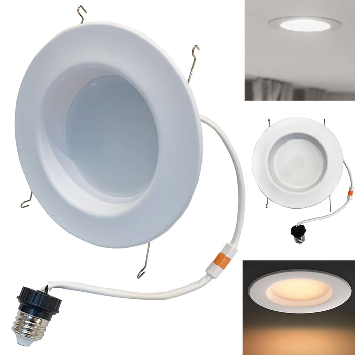 2 Philips Dimmable LED Recessed Ceiling Light Downlight Retrofit Trim 65W 5" 6"