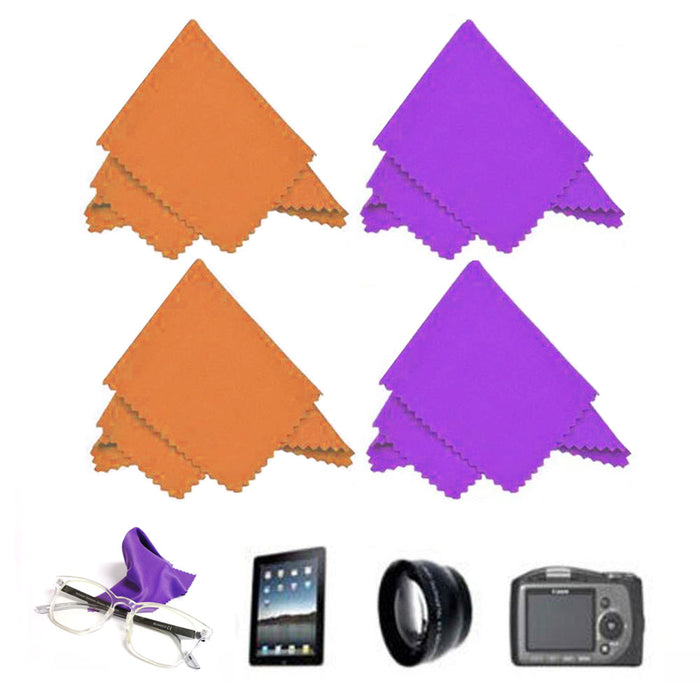 4 Eyewear Microfiber Cleaning Cloth Lens Screen Glasses Cell Phone Towel Cleaner