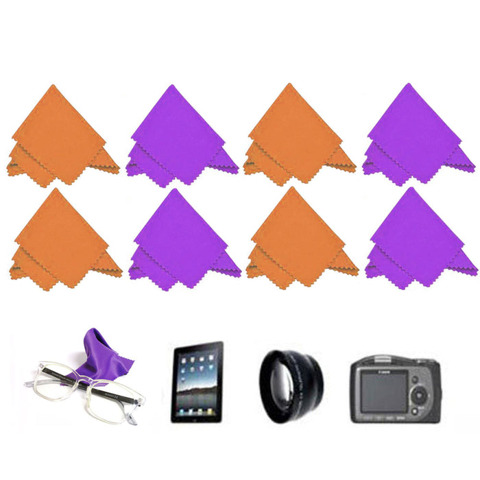 8 Lens Cleaning Cloth Wipes Eyewear Microfiber Optical Screen Clean LCD Glasses