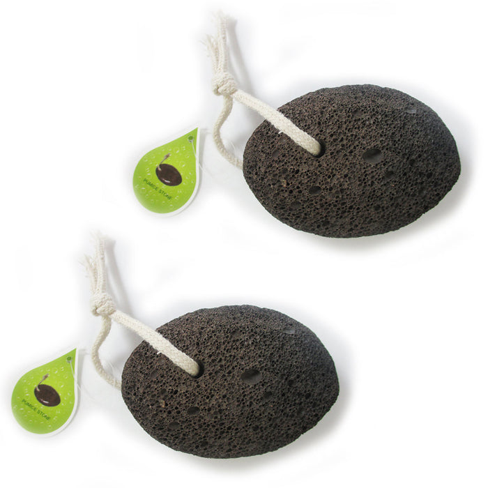 2 Volcanic Lava Pumice Stone Foot Massage Scrub Exfoliate Pedicure Grinding New