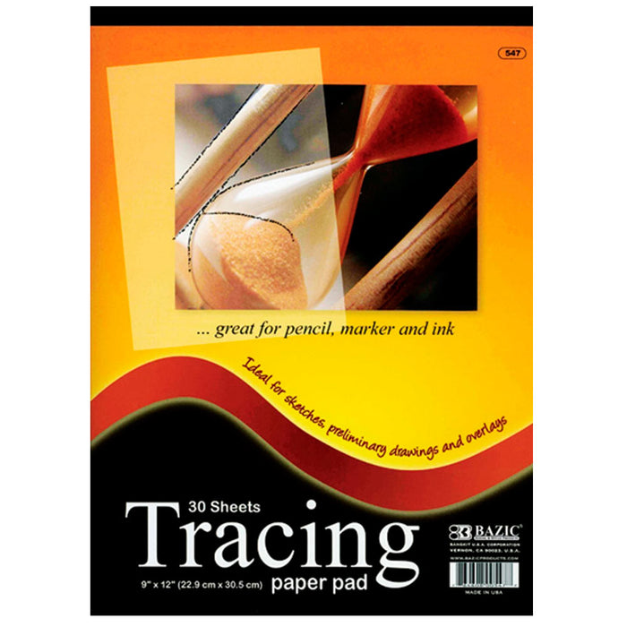 10 Tracing Paper Pad Sketch Drawing 9x12 Premium Quality 30 Sheets Tracing Pads
