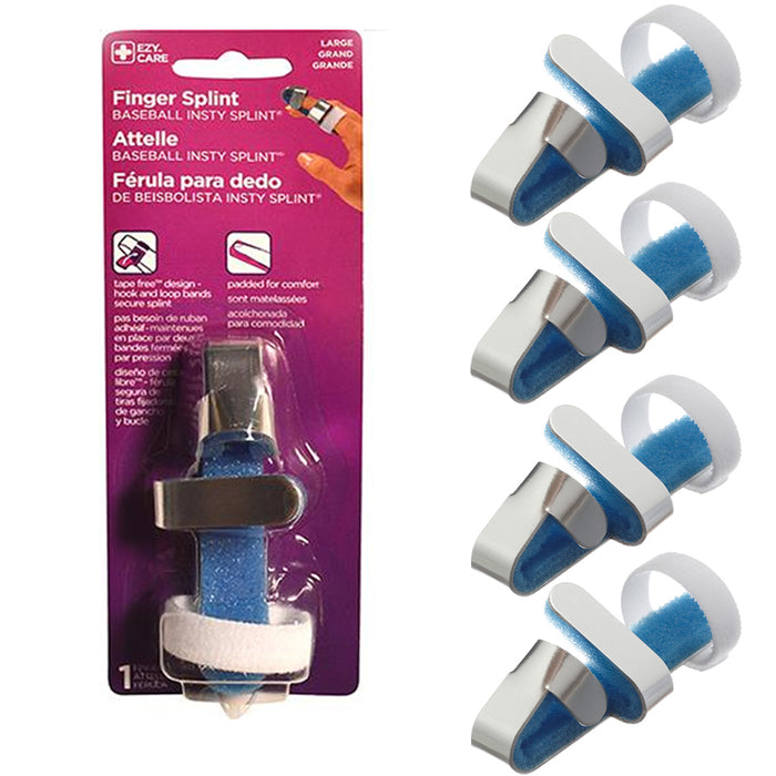 4 Pc Finger Splint Brace Bone Straightener Corrector Support Foam Pain Relief