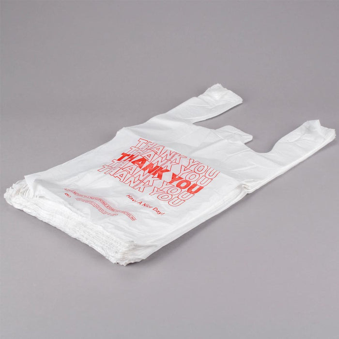 600 Thank You Merchandise Plastic Retail Handle Bags Grocery Carry Out Store Lot