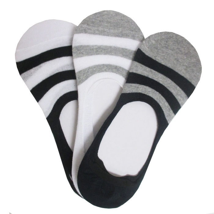 3 Pairs No Show Liner Socks Nonslip Grip Cotton Loafer Invisible Womens Men 9-11