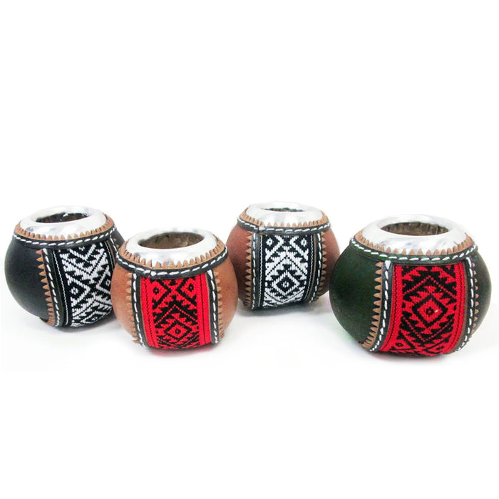 4Pc Yerba Mate Gourd Kit Argentina Tea Cup Straw Bombilla 6oz Leaf Bag Pack 6877