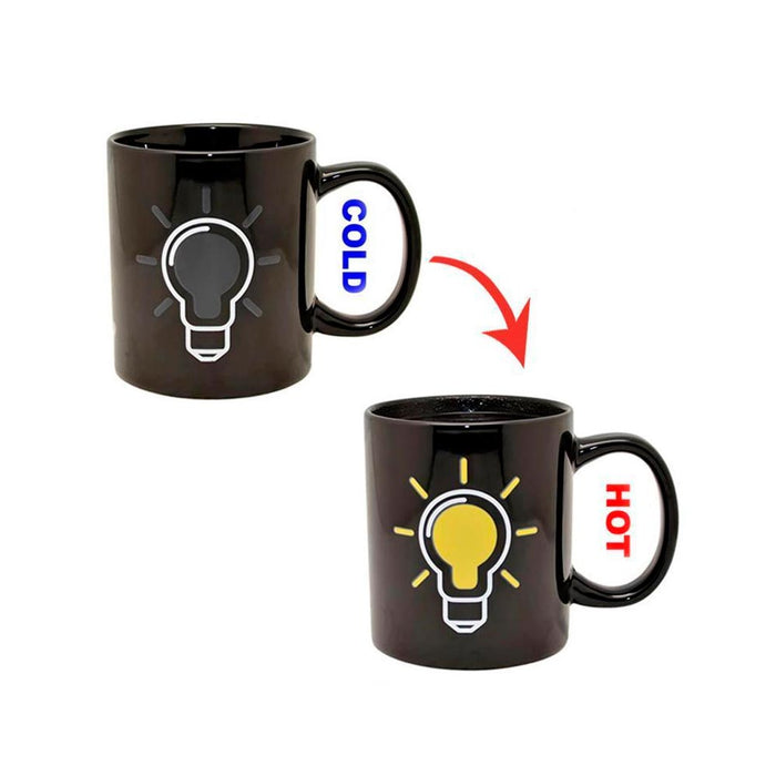 2 Mugs Magic Battery Tea Water Hot Cold Heat Sensitive Color Changing Cup Coffee