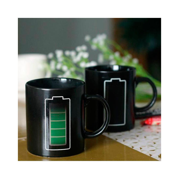 2 Mugs Magic Battery Tea Water Hot Cold Heat Sensitive Color Changing Cup Coffee