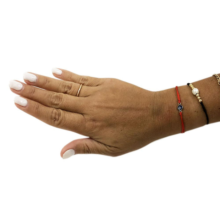 2 Evil Eye Red String Kabbalah Bracelet Mati Nazar Bead Lucky Charm Protection