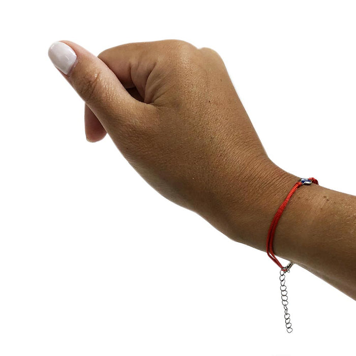 2 Evil Eye Red String Kabbalah Bracelet Mati Nazar Bead Lucky Charm Protection