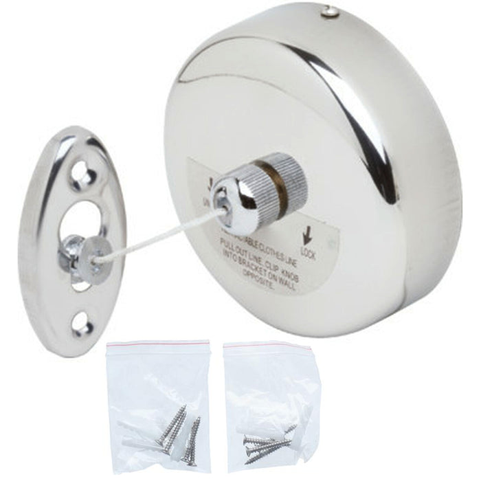 2 Retractable Clothes Line 72" Stainless Steel Hang Dry Laundry Indoor Outdoor